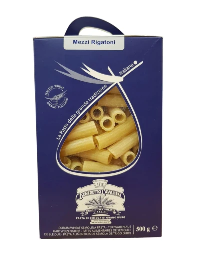 Mezzi Rigatoni Benedetto Cavalieri 500g – Pasta Artigianale